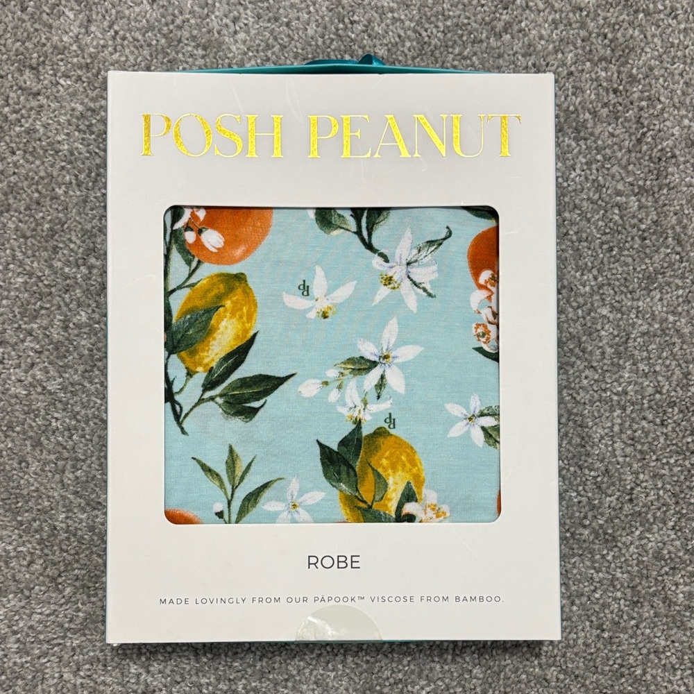 Posh Peanut Citrus Floral Robe-BNIB Size Small